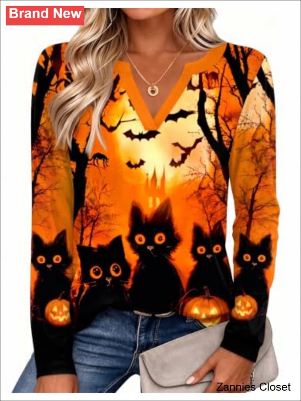 👻 Zeagoo Womens Long Sleeve V Neck Tee Cute Dressy Casual Tunic Top